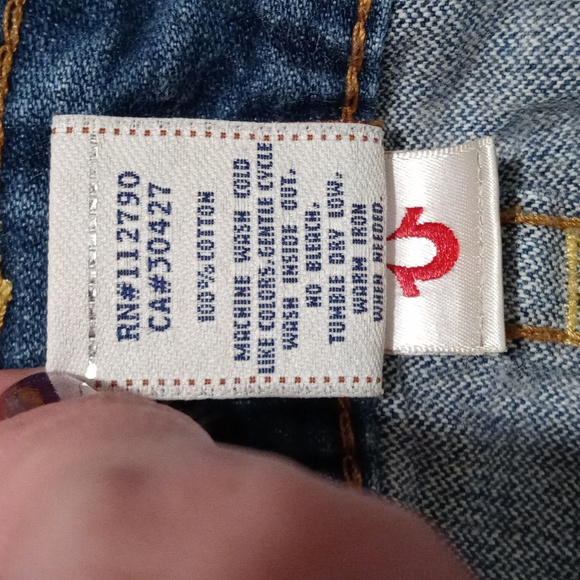 👖VTG True Religion👖 - Johnny Dark Wash Bootcut Flared Jeans - Picture 9 of 14